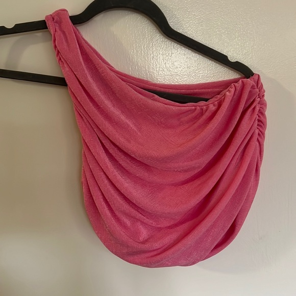 Pink one shoulder top - Picture 2 of 2